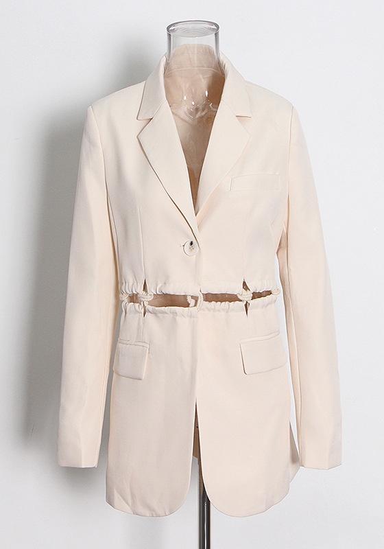 Knitted Openwork Suit + High-Waisted Straight-Leg Pants