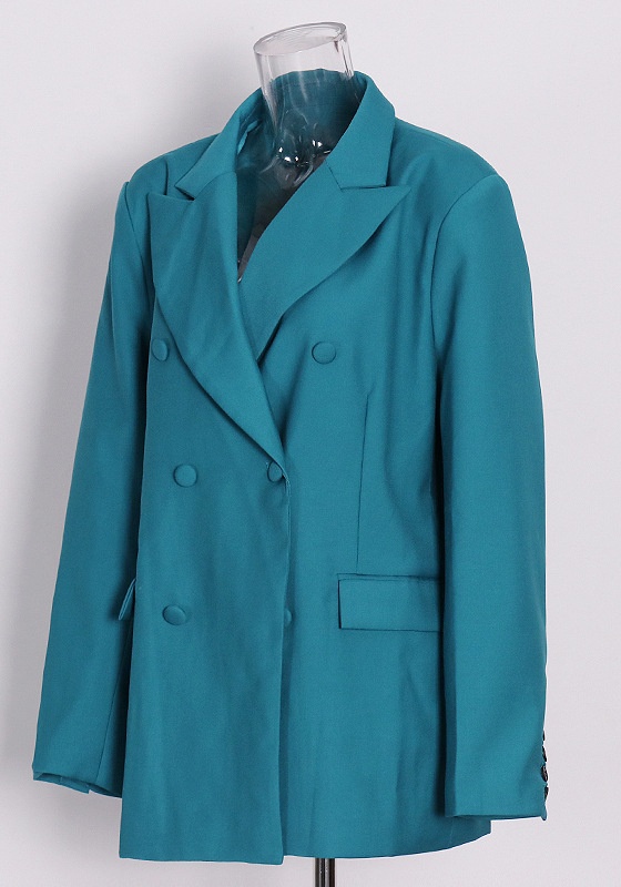 Double-Breasted Blazer + High Waist Wide Leg Pants