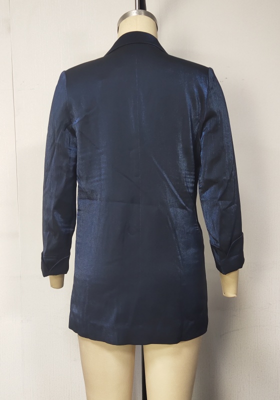 Navy Double Breasted Pocket Blazer​