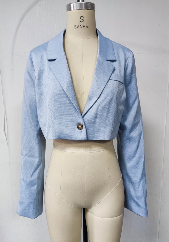 Light Blue Cropped Blazer