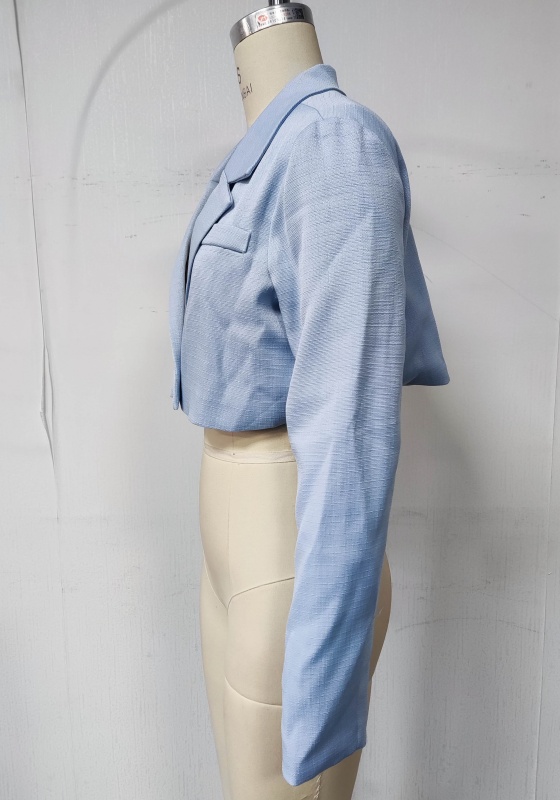 Light Blue Cropped Blazer