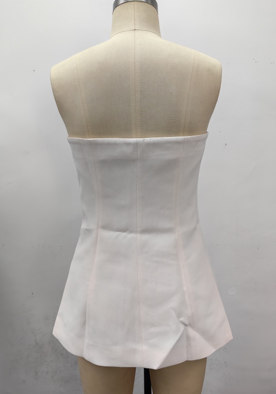 Strapless Button Front Vest