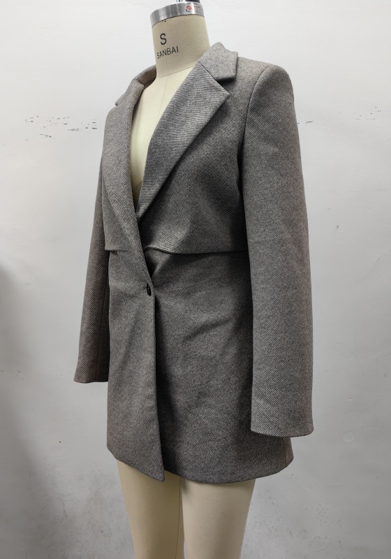 Grey Loose Women's Blazer​