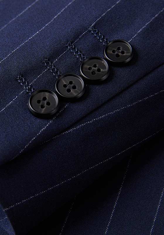 Navy Stripe Double Breasted Suit​