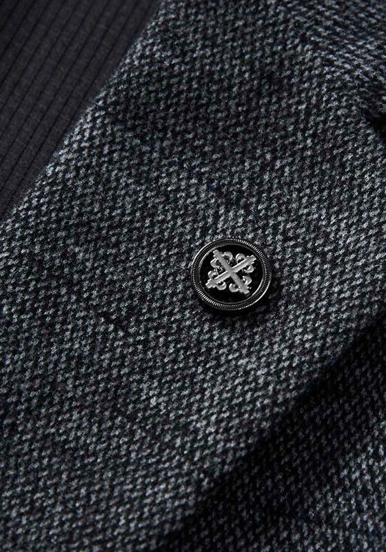 Casual Charcoal Micro Check Blazer​