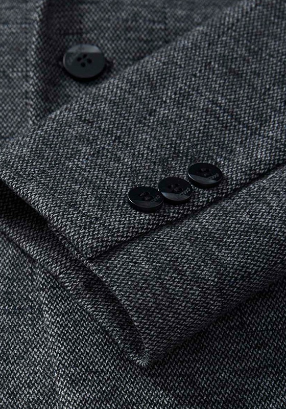 Casual Charcoal Micro Check Blazer​