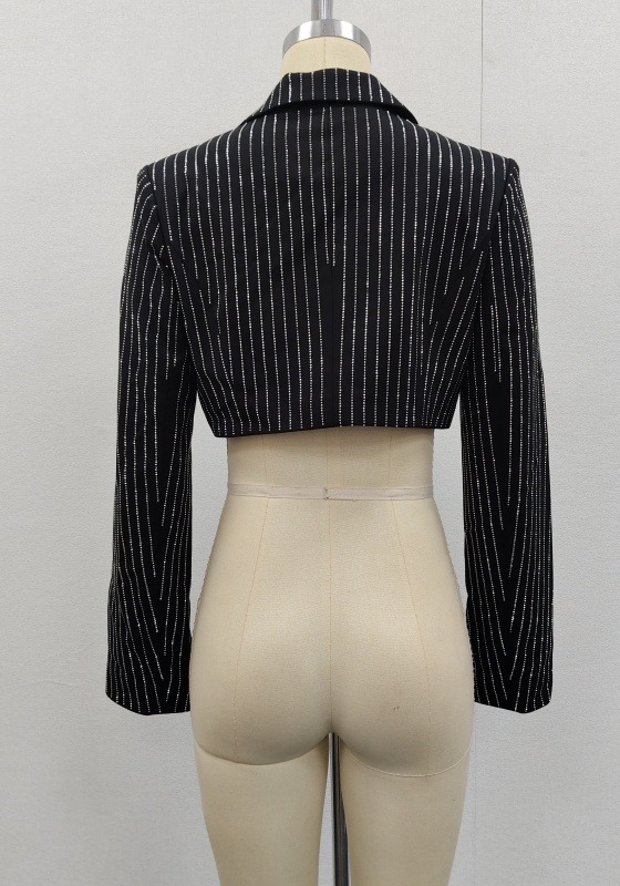 Sequin Button Cropped Blazer