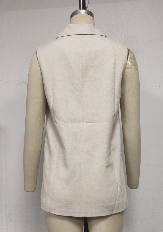 Single Button Sleeveless Vest