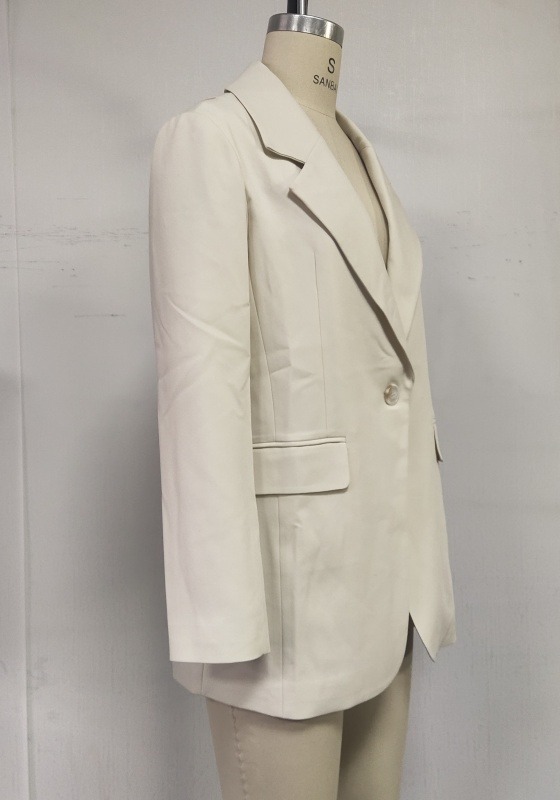 Single Button Split Back Blazer