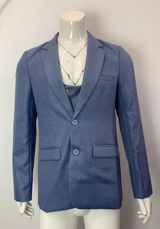 Blue Single Breasted Blazer​