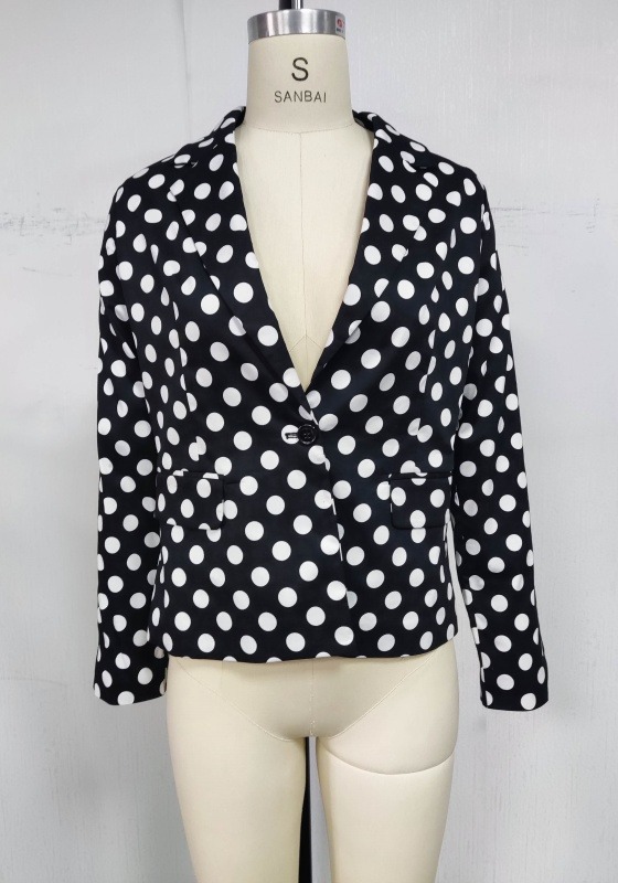 Polka Dot Loose Blazer