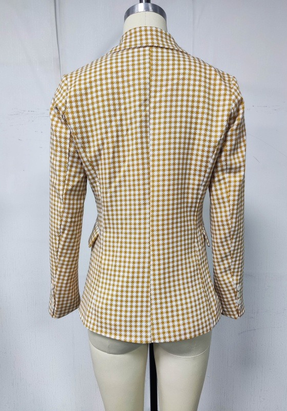 Houndstooth Single Breasted Blazer