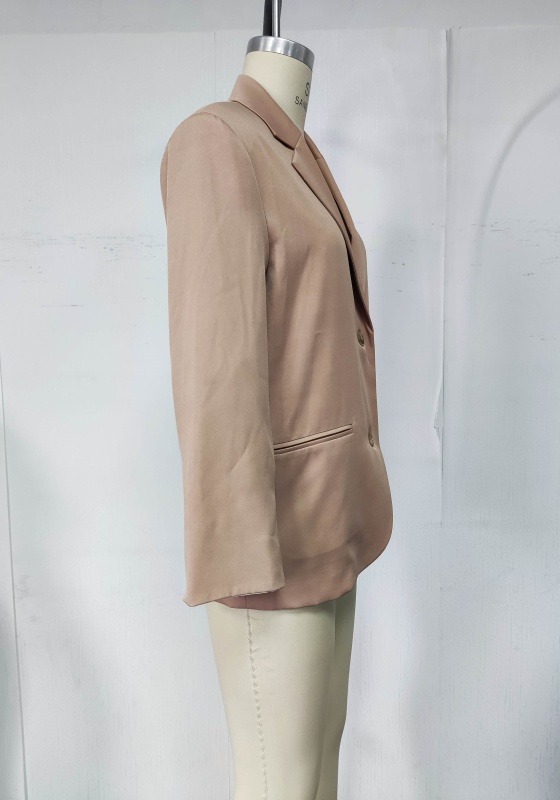 Dusty Pink Notch Lapel Blazer