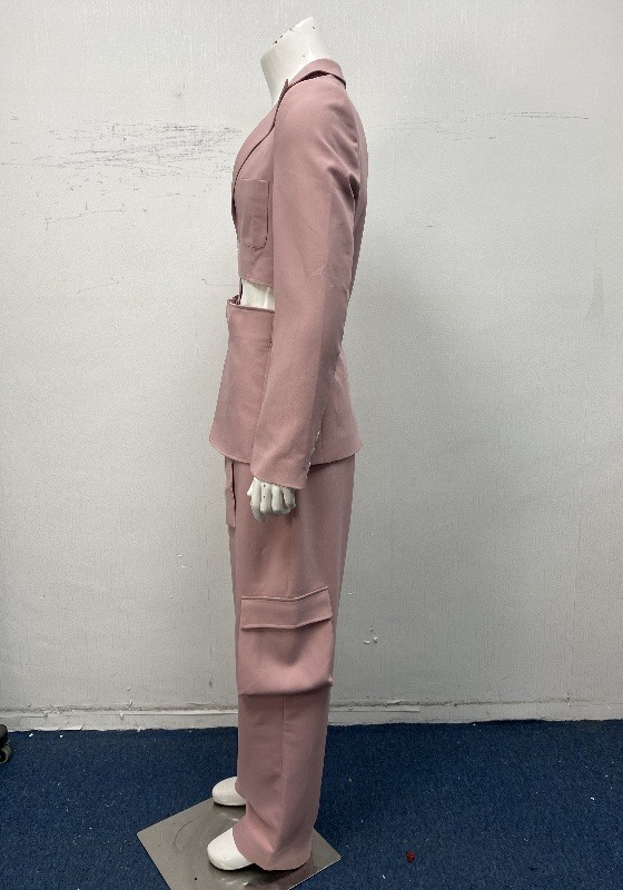 Belt Lace Up Pocket Suit