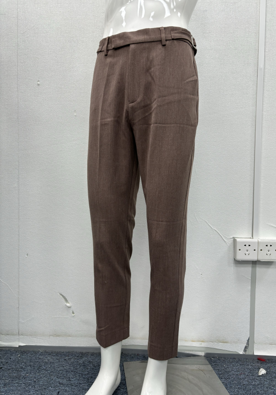 Brown Pleated Dress Pants