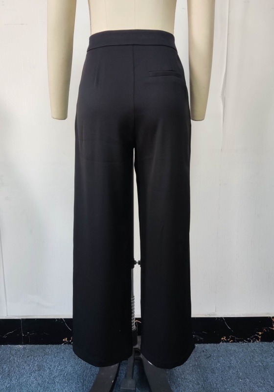 High Waisted Draped Wide Leg Pants​