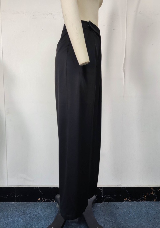 High Waisted Draped Wide Leg Pants​