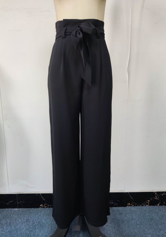 High Waisted Bow Wide Leg Pants​