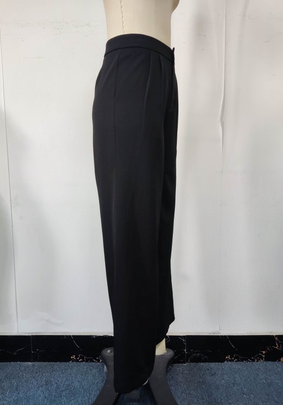 Black High Waisted Wide Leg Trousers