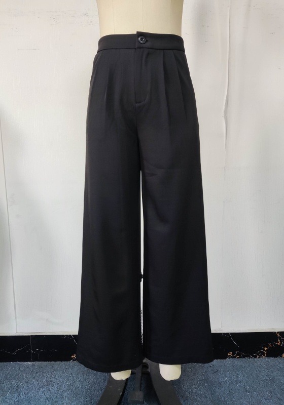 Black High Waisted Wide Leg Trousers​