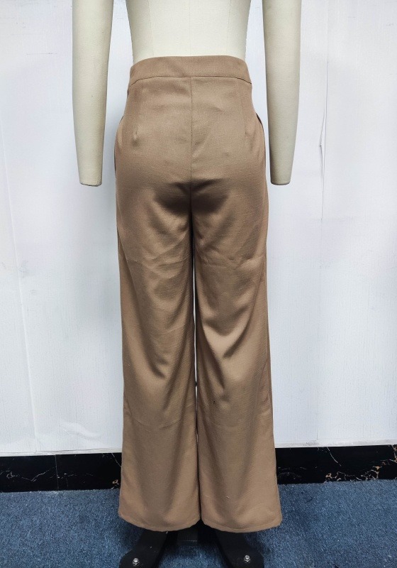 High-Waisted Pleated Wide-Leg Pants