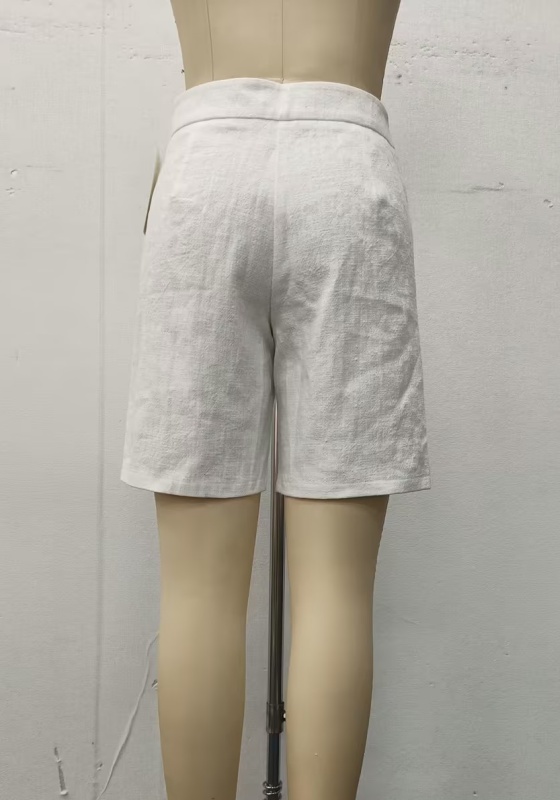 White High Waist Shorts