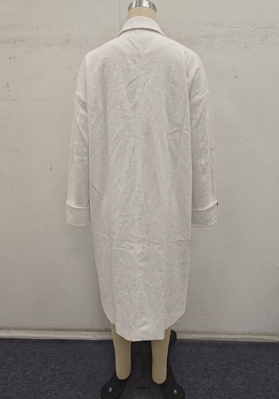 White Notched Lapel Coat