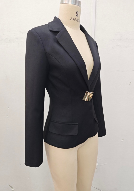 Single Breasted Black Blazer